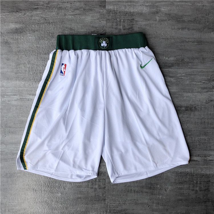 Men NBA Boston Celtics White Shorts 0416->detroit pistons->NBA Jersey